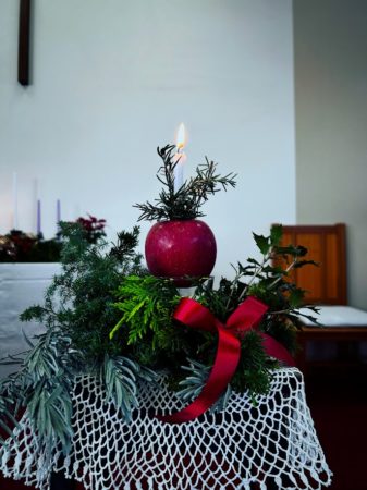 １２月７日リンゴろうそく➁