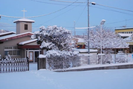 原町雪景色